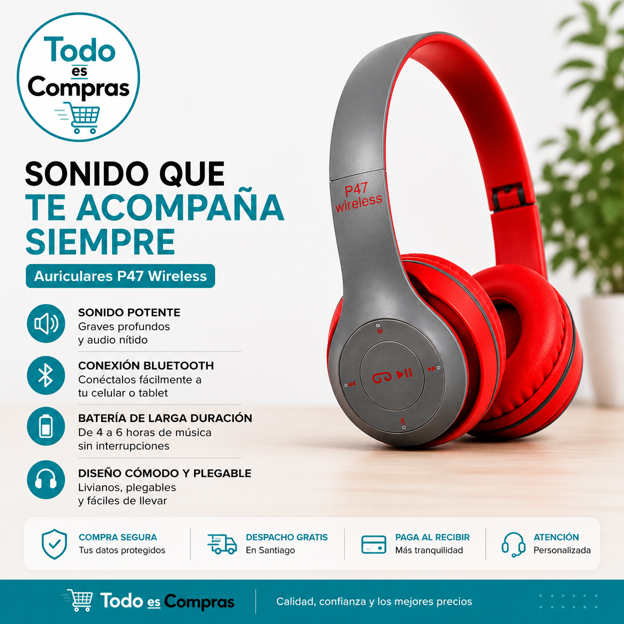 Audífonos Bluetooth con Estilo y Comodidad