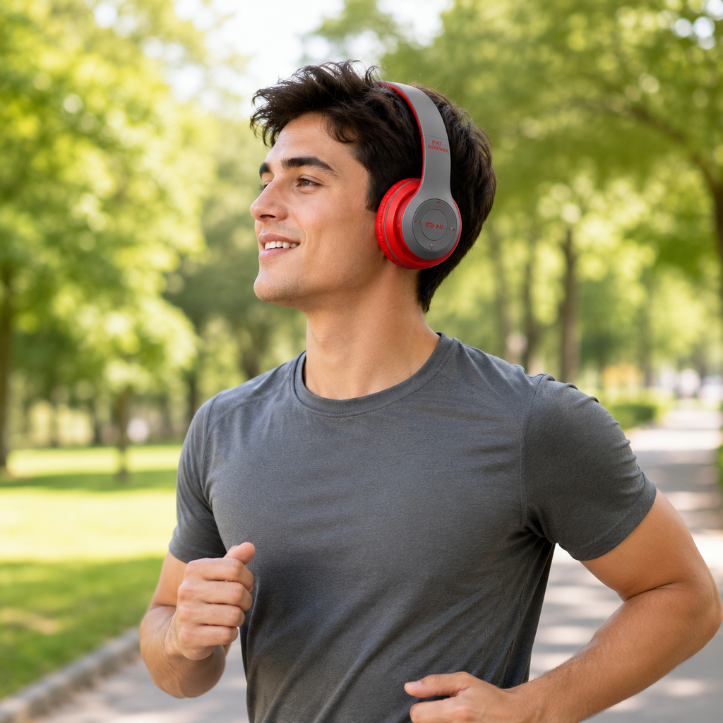 Audífonos Bluetooth P47 Inalámbricos con Micrófono y Diseño Plegable