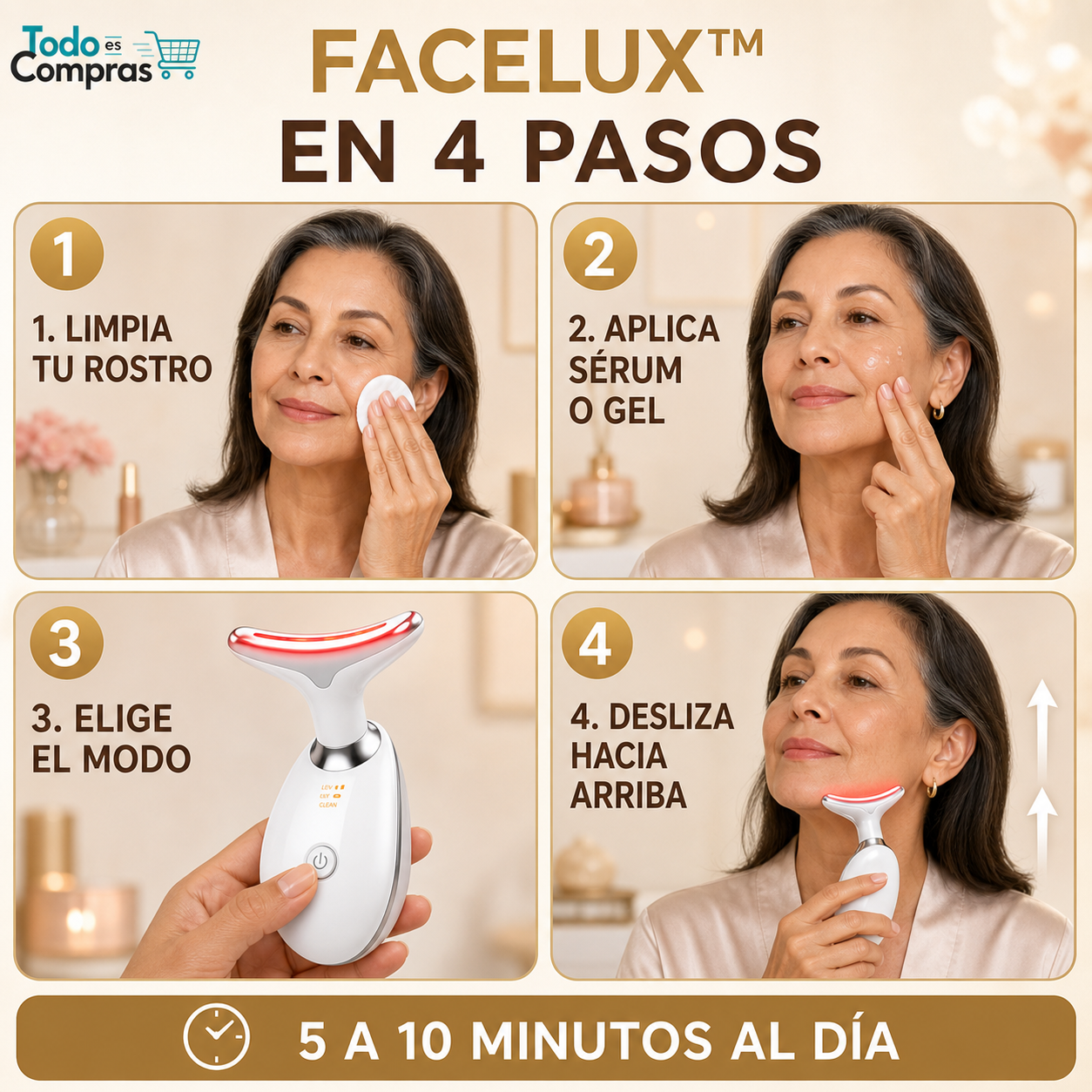 ¿Cómo usar tu FaceLux™?