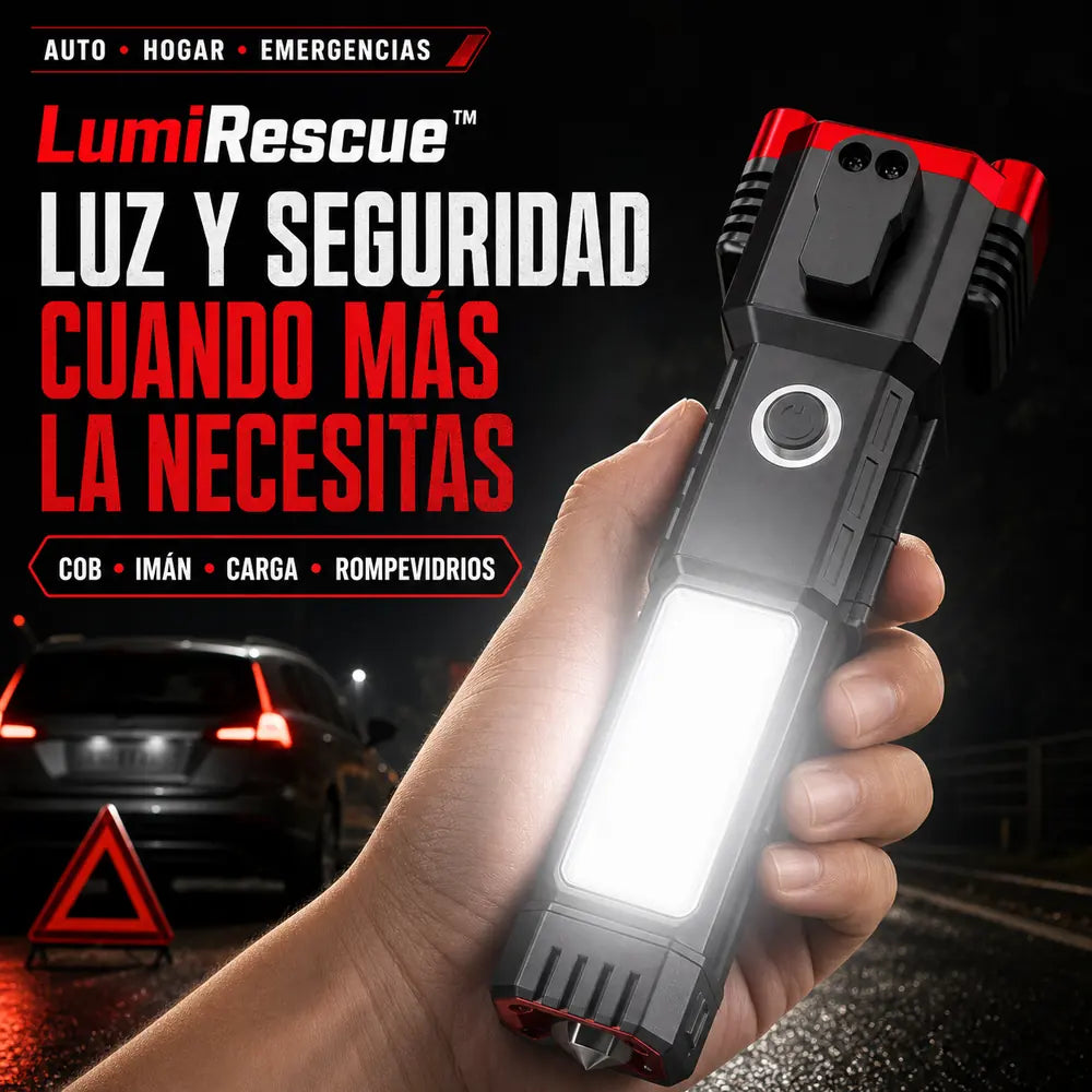 Martillo Linterna LED Táctica 4 en 1