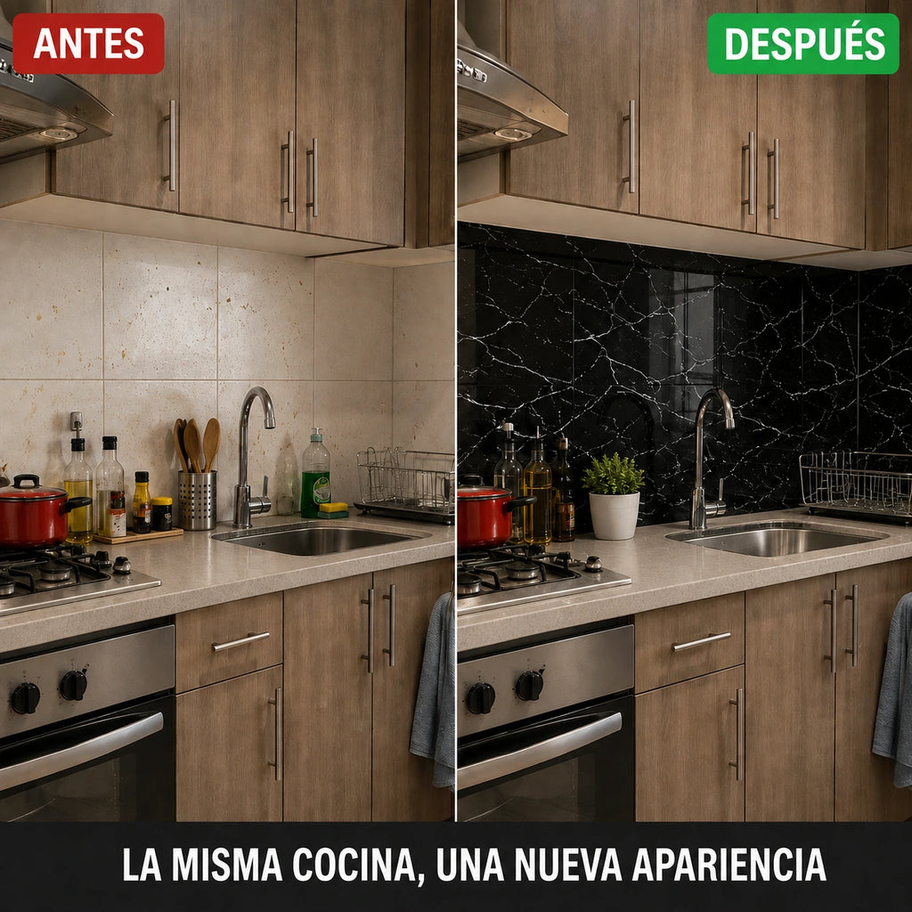 Papel Tapiz Mármol Negro PACK X2